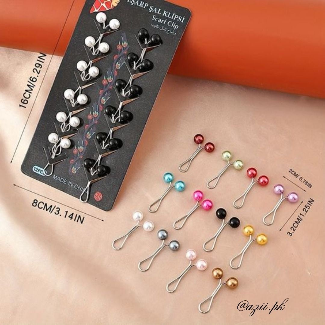 lots de 12 attaches Hijab - Anti-trou