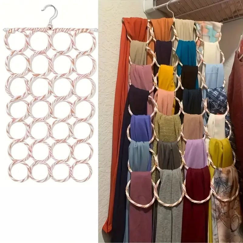 Rangement foulards mural