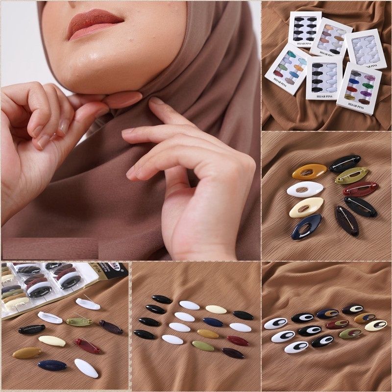 Lot de 12 attaches hijab- Nourrice